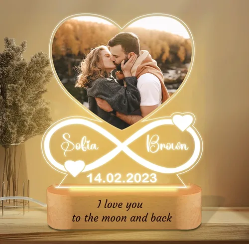 Vista 11 de LOVELYPOD Luz nocturna personalizada con foto de perro, regalo conmemorativo para perros, placa conmemorativa para mascotas, regalo de foto