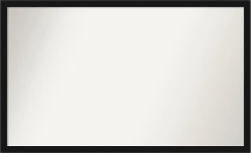 Vista 459 de Amanti Art Espejo de baño negro para sobre fregadero, 22 x 22 pulgadas, espejo de tocador cuadrado estrecho negro Avon, marco de madera casual