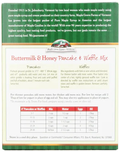 Vista 3 de Maple Grove Farms Mezcla para panqueques de suero de leche y miel, 24 onzas (paquete de 6)