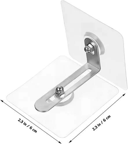 Vista 2 de VOSAREA Anclajes adhesivos para muebles, sin perforación, anclajes de pared para muebles, ganchos adhesivos para prevención de caídas, anti punta