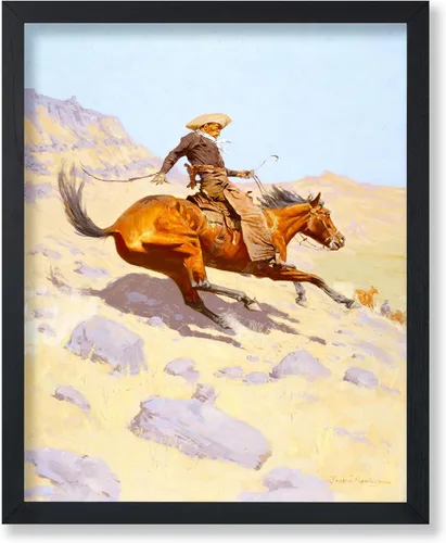 Vista 11 de Poster Master Póster vintage de The Lookout, estampado retro de vaquero, arte occidental, arte del salvaje oeste, arte de equitación, regalo