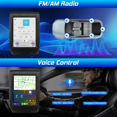 Vista 6 de Radio Cidava F150, estéreo CarPlay para F150 2015-2020, Super Duty 2017-2022 12.1 Inch Android Head Unit Replacement, Support Wired and Wireless