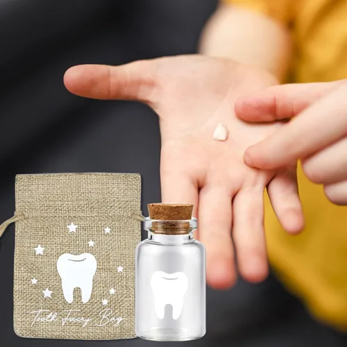 Vista 7 de Free-Space Juego de bolsas de hadas de dientes con 2 botellas de vidrio pequeñas - Recuerdo para niños