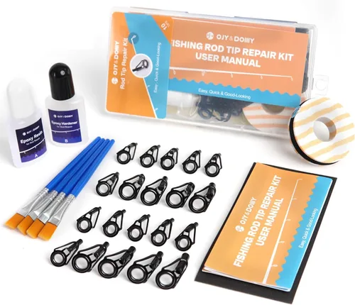 Vista 8 de Fishing Rod Tip Repair Kit with Glue/Supplies/Step-by-Step Instructions Kit de pegamento AB