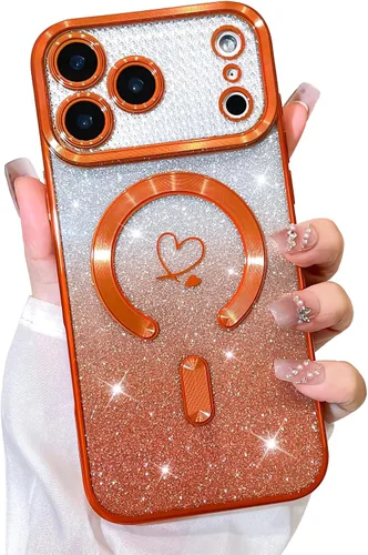 Vista 42 de Bonoma Funda con purpurina para iPhone 13 Pro Max, bonita funda 3D con patrón de chapado en degradado de mariposa de diamante, protección de cámara