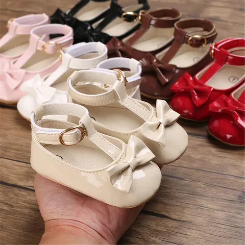 Vista 5 de LAFEGEN Zapatos de bebé para niña, antideslizantes, suela suave, de piel sintética, para bebé, Mary Jane, zapatos planos para primeros pasadores