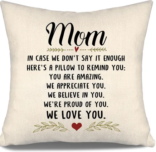 Vista 37 de En caso de que no lo diga lo suficiente aquí hay una almohada para recordarte que eres increíble, te aprecio, te quiero. Funda de almohada para tía