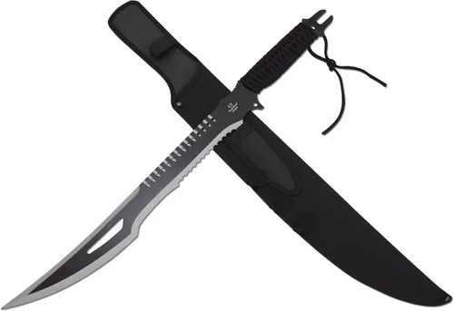 Vista 18 de Snake Eye Tactical - Espada de fantasía con funda de nailón, machete para exteriores y camping Verde