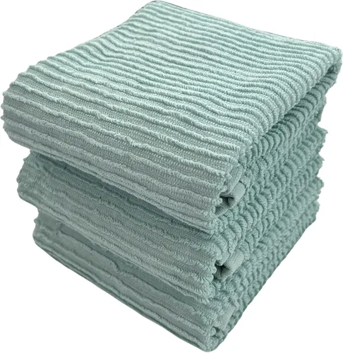 Vista 26 de Serafina Home Toallas de cocina de tamaño grande de color sólido negro: paño de 100 % algodón suave para limpieza y secado absorbente, con ribete