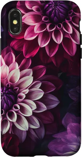 Vista 5 de Dahlia Flower Floral Nature Garden Pink Purple Maroon Design Case for iPhone 17