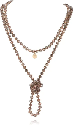Vista 20 de Firstmeet Collar largo de cuentas de moda con nudo de cuerda, versátil, 60 pulgadas, joyería de disfraz para mujer Aqua Sky AB