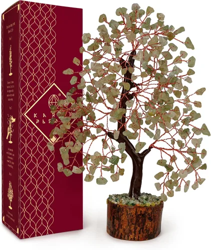 Vista 15 de Árbol de la vida de cristal para decoración del hogar y la oficina, regalos para mujeres, piedras curativas de amazonita de chakra, árbol bonsái