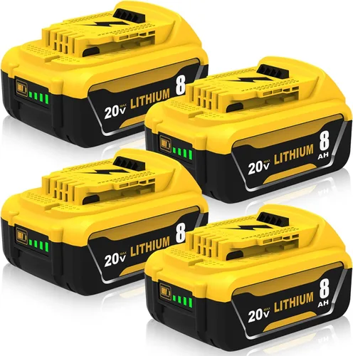 Vista 9 de 2 Packs 12000mAh Replacement for Dewalt 20V Battery and Charger Yellow