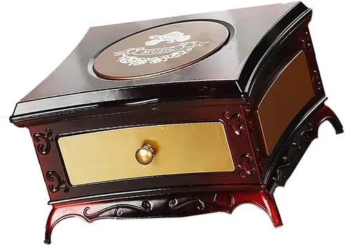 Vista 9 de TPSKY - Joyero de música con cajón extraíble y espejo redondo caja de música para niña bailando caja de almacenamiento creativa caja