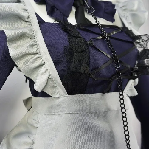 Vista 4 de My Dress Up Darling Kitagawa Marin - Vestido de sirvienta japonesa para cosplay disfraz de Halloween Lolita