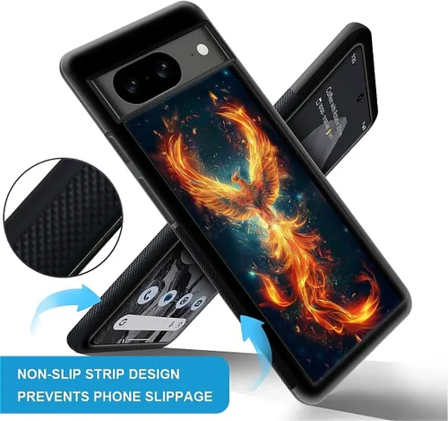 Vista 1467 de Compatible con Google Pixel 4A 5G Mobile Case Creative Acrylic Panel trasero Silicona Protección Grip especialmente diseñado para Google Pixel 4A 5G