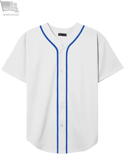 Vista 4 de Hecho en Estados Unidos camiseta de béisbol con botones premium para hombre