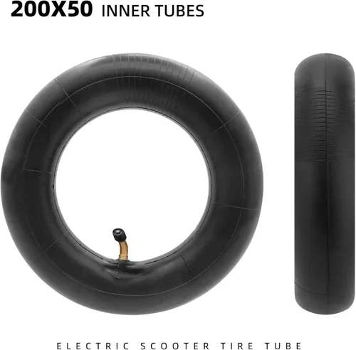 Vista 2 de Paquete de 2 tubos interiores de 200 x 50 - Tubo de neumático eléctrico para scooter Compatible con Razor E100, E150, E200, Power Core E100, Dune