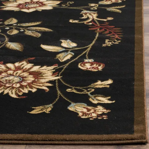 Vista 3 de SAFAVIEH - Alfombra de acento de la colección Lyndhurst, 3'3" x 5'3", color negro y multi, diseño floral tradicional, no desprende pelusa y de fácil