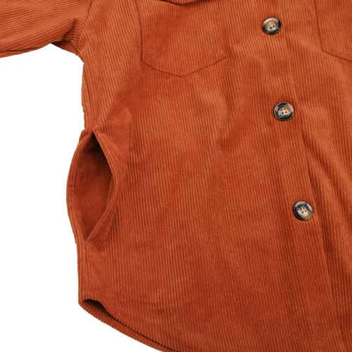 Vista 6 de Beaully Women's Corduroy Button Down Shirts Casual Long Sleeve Oversized Jacket Shacket Coat with Pockets