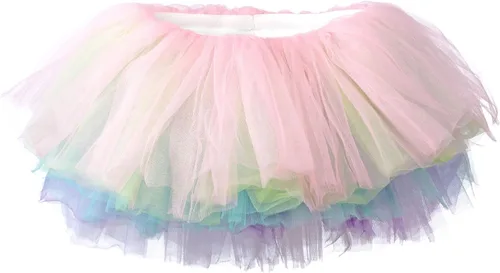 Vista 14 de Falda de ballet, tutu de tul corto en 10 capas para niñas (talla 4 -10 años), por My Lello Agua