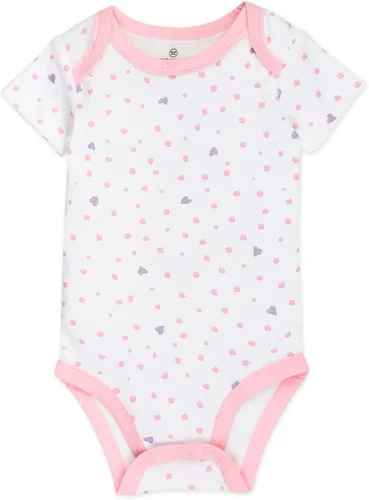 Vista 4 de HonestBaby baby-girls 5-pack Short Sleeve Bodysuits One-piece 100% Organic Cotton for Infant Baby Girls