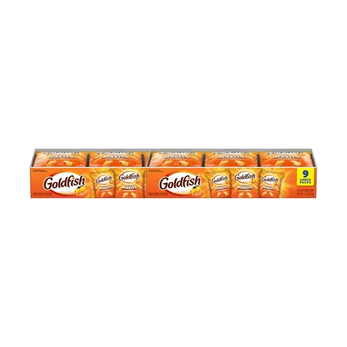 Vista 7 de Goldfish Colors Cheddar Crackers, paquete de aperitivos, 0.9 onzas, bandeja de paquete múltiple de 9 CT