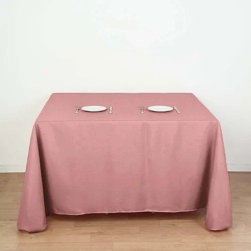 Vista 207 de Efavormart - Mantel cuadrado de lino de poliéster sin costuras, 54 x 54 pulgadas, color beige, para banquetes de boda, fiesta, restaurante