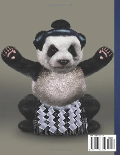 Vista 2 de Composition notebook Japanese Sumo Giant Panda AC223. Collage rules,Work from home Cute bear Love witch gift for school children,Teachers,Students