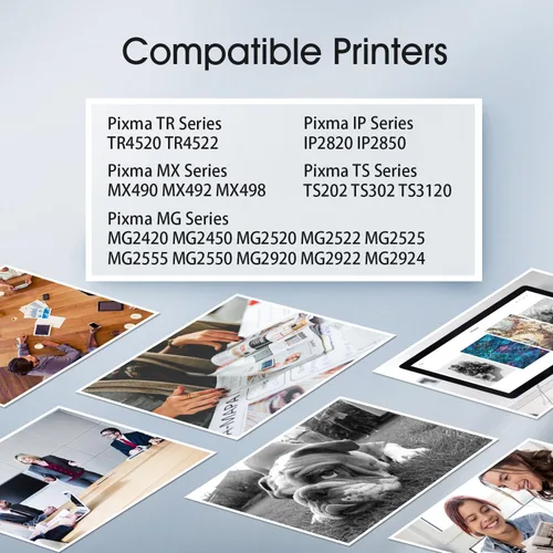 Vista 2 de PG-243 Cartuchos de tinta negros remanufacturados para Canon 243XL tinta negra para usar con impresora Pixma MG2522 MG2500 MG2520 MX490 MX492 TR4520