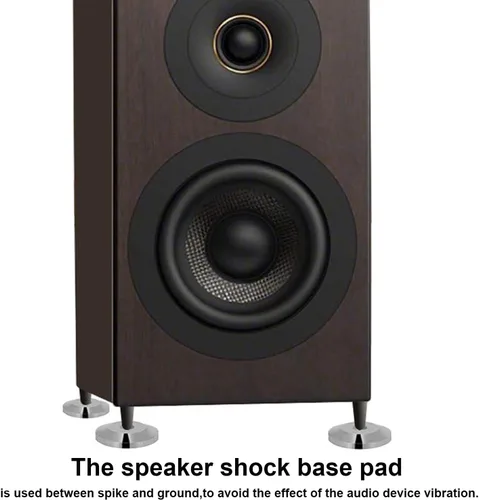 Vista 3 de 4 piezas de cobre puro a prueba de golpes altavoz de aislamiento de picos de pie subwoofer base pad para absorción de impactos de HiFi HiFi