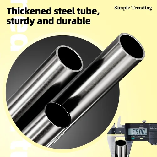 Vista 6 de Simple Trending - Perchero resistente de ropa con ruedas para colgar, organizador de ropa rodante de metal con capacidad de carga de 500 LBS, cromado