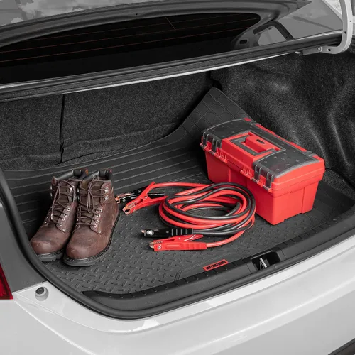 Vista 3 de Motor Trend MotorTrend FlexTough TrunkShield - Alfombrilla de carga para baúl de coche, funda para maletero de SUV, sedán y cupé, protección