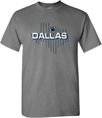 Vista 35 de Xtreme Apparrel Camiseta para hombre Team Field Map para aficionados al fútbol Dallas - Camisa azul marino