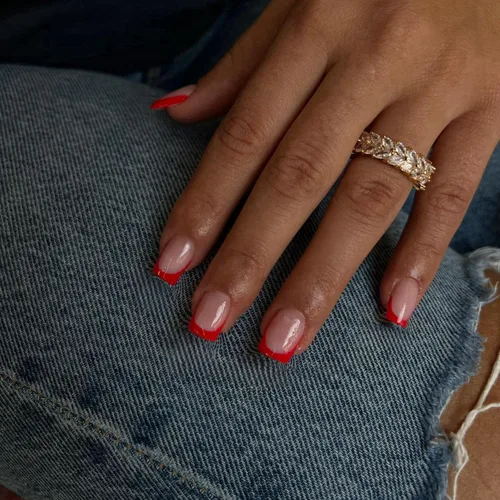 Vista 46 de 30 Uñas Postizas de Punta Francesa Negra a Presión, Uñas de Almendra Cortas para Presionar, Uñas Postizas Cortas en Forma de Almendra, Uñas