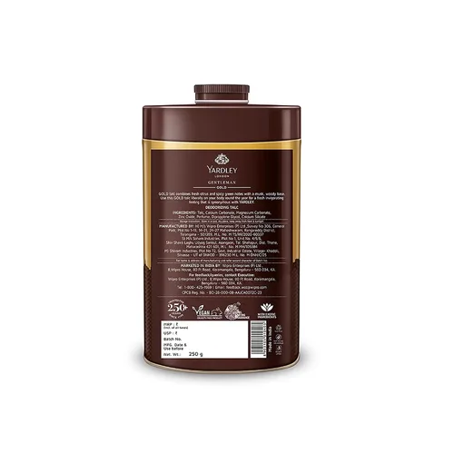 Vista 2 de Yardley London Talco perfumado dorado, 8.82 oz