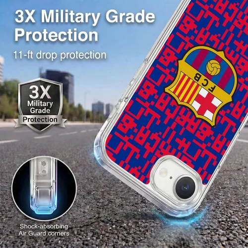 Vista 10 de Head Case Designs Funda de gel suave con licencia oficial del FC Barcelona Barca Crest Graphics [protección de grado militar] compatible con Apple