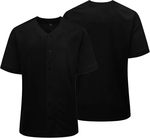 Vista 9 de Camiseta de béisbol para hombres y mujeres, uniformes deportivos hipster hip hop, camisas de manga corta para camisa personalizada con botones