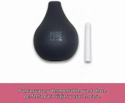 Vista 7 de Pure for Men Bum Bulb - Kit de ducha con enema reutilizable, punta