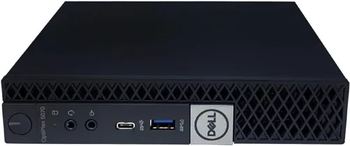 Vista 5 de Dell Computadora de escritorio Optiplex 5070 Micro MFF, Intel Core i5-9500T, 16 GB DDR4 RAM, 256 GB M.2 NVMe SSD, WiFi, BT, HDMI, cable teclado