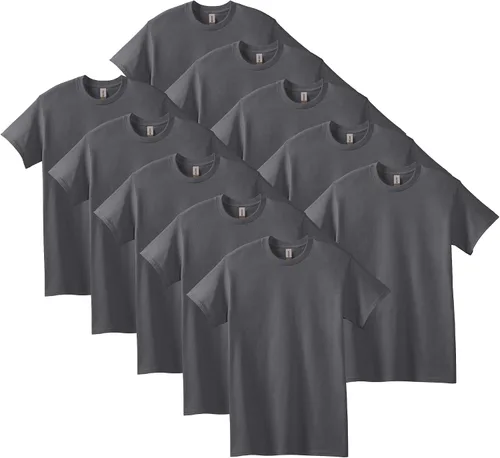 Vista 85 de Gildan Camiseta de algodón pesado para adultos, estilo G5000, paquete múltiple Gris ceniza (paquete de 2)