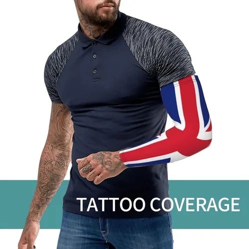 Vista 6 de Unisex Lightweight Cooling Arm Sleeves United Kingdom Uk Flag Compression Warmer Cover For Outdoor Activity