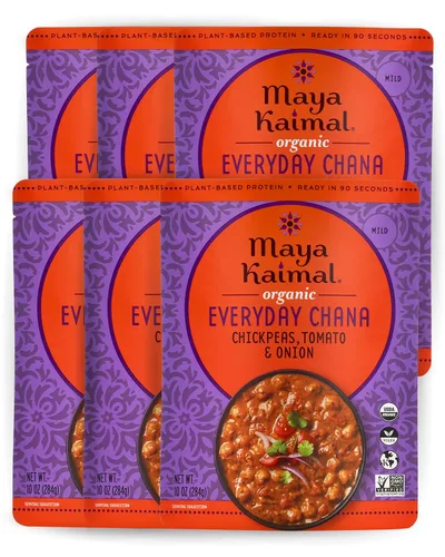 Vista 13 de MAYA KAIMAL Chana orgánica diaria con tomate + cebolla, 10 onzas