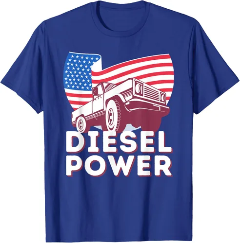 Vista 15 de Diesel Power American Flag - Camiseta de camioneta de mecánico diésel, Negro, S