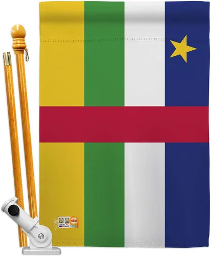 Vista 10 de Americana Home & Garden HG140049 Banderas de África Central de la Nacionalidad Mundial Impresiones Decorativas Casa Vertical 28" X 40" 13" 18.5
