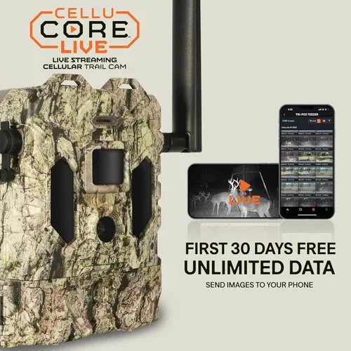 Vista 3 de Bushnell Cellucore Live Cellular Trail Camera, cámara de juego celular con conectividad dual SIM con transmisión en vivo de video e imágenes