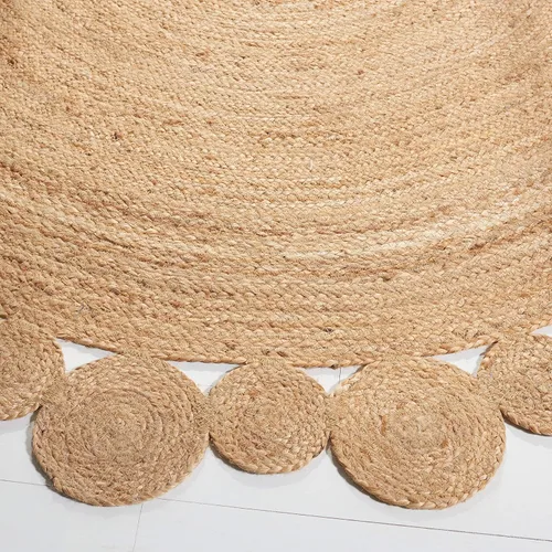 Vista 5 de SAFAVIEH Natural Fiber Collection - Alfombra redonda de 3 pies, natural, hecha a mano, estilo bohemio, con encanto de campo, ideal para zonas