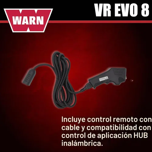 Vista 4 de WARN VR EVO 8 - Cabrestante eléctrico de servicio estándar para Jeeps de 2 puertas y SUV ligeras, 12V CC, capacidad de tracción de línea de 8,000