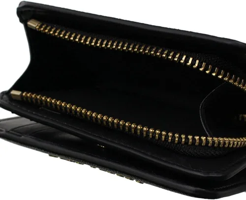 Vista 4 de Marc Jacobs M0016993 Cartera pequeña plegable negra para mujer