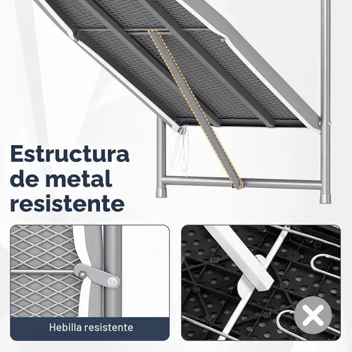 Vista 6 de GOFLAME Tabla de planchar para colocar sobre la puerta, tabla de planchar colgante con soporte de hierro y marco de metal resistente, tabla